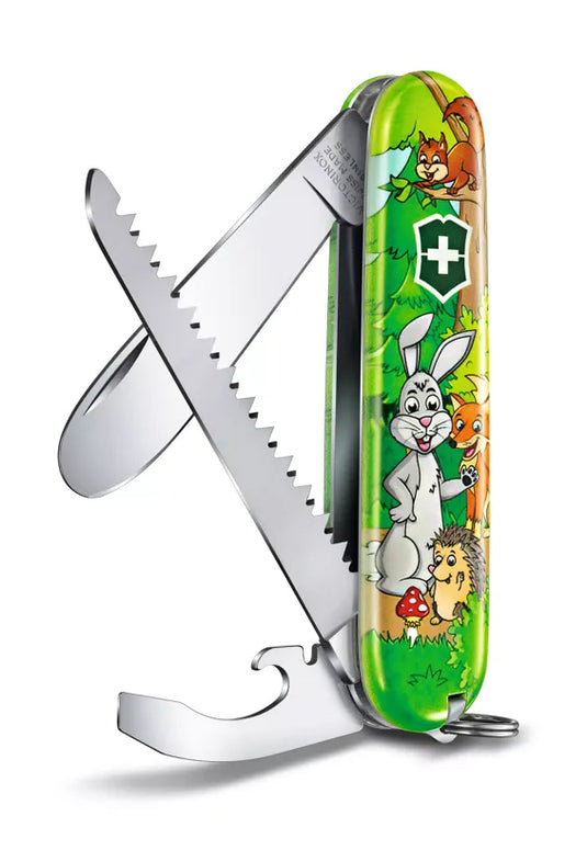 Cutit briceag pentru copii, 9 functii, VICTORINOX My First Victorinox Children Sets, Animal Edition 0.2373.E2