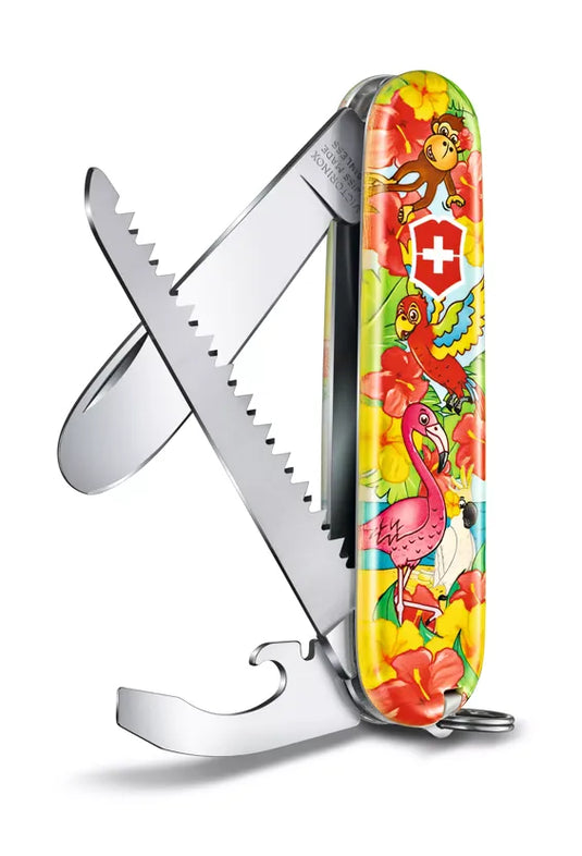 Cutit briceag pentru copii, 9 functii, VICTORINOX My First Victorinox Children Sets, Animal Edition 0.2373.E3