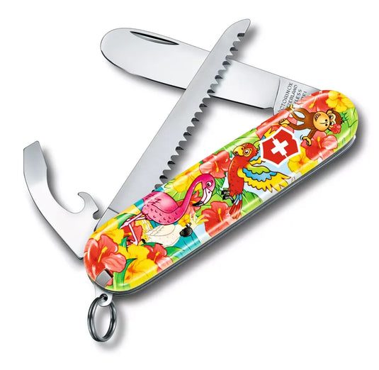 Cutit briceag pentru copii, 9 functii, VICTORINOX My First Victorinox Children Sets, Animal Edition 0.2373.E3