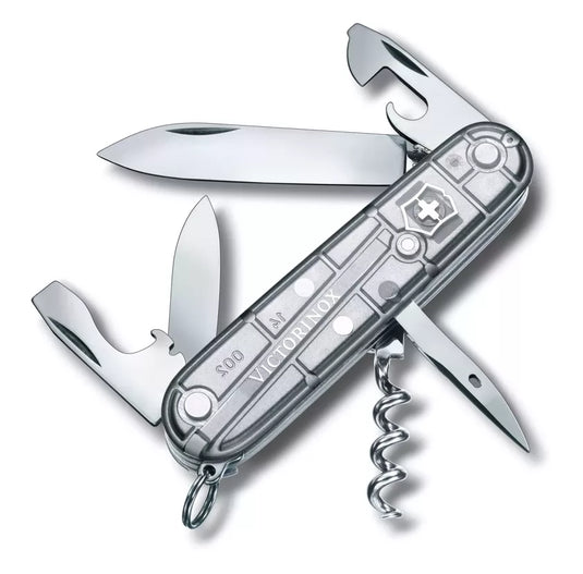 Cutit briceag, 12 functii, VICTORINOX SPARTAN TRANSPARENT SILVER 1.3603.T7