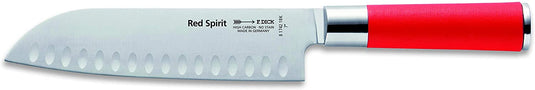 Cutitul Santoku, lama 18 cu, cu alveole, F. DICK RED SPIRIT 8.1742.18K