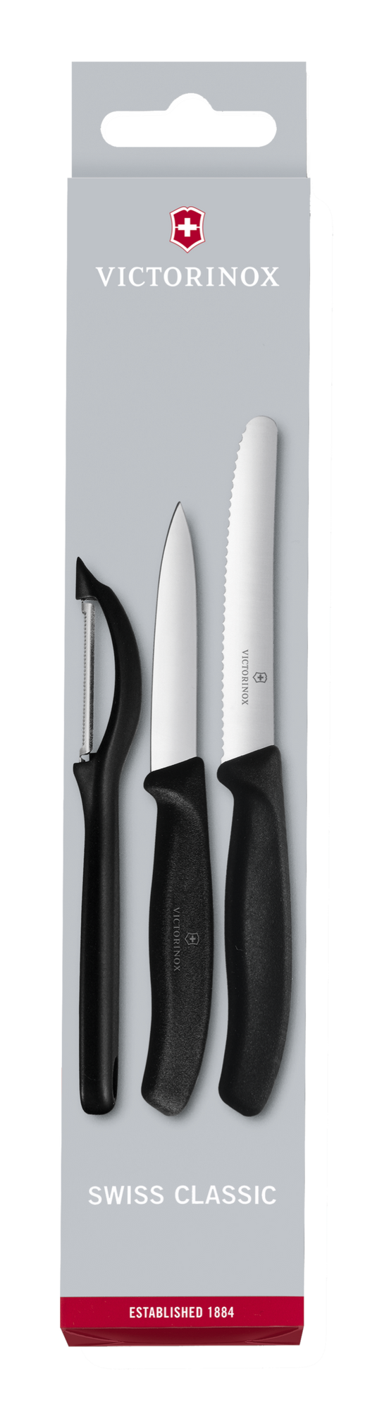 Set de 2 cutite si aparat de decojit, VICTORINOX SWISS CLASSIC