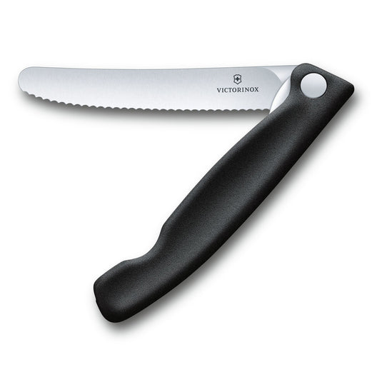 Cutit pentru legume, lama serata 11 cm, briceag, VICTORINOX SWISS CLASSIC diferite culori