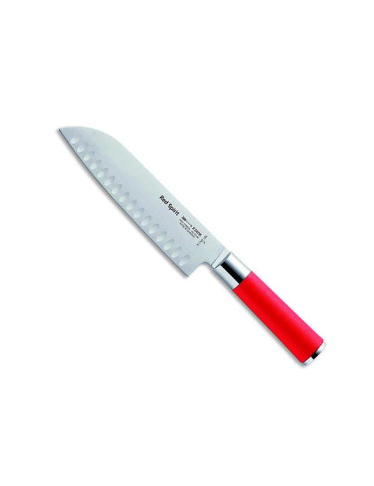 Cutitul Santoku, lama 18 cu, cu alveole, F. DICK RED SPIRIT 8.1742.18K