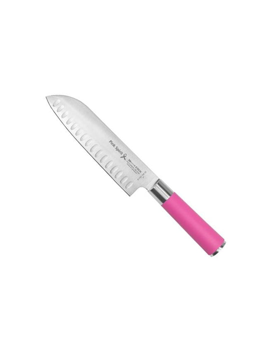 Cutitul Bucatarului Santoku, lama 18 cm, cu alveole, F. DICK PINKSPIRIT 8.1742.18K-79