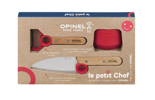 Set 3 piese Opinel Le Petit Chef, culoare rosie, 001746