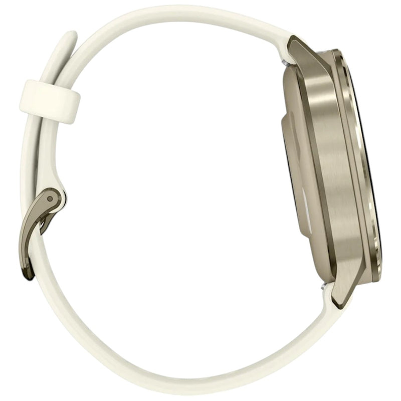 Încărcați imaginea în vizualizatorul Galerie, GARMIN - VENU 4 41MM SMARTWATCH CU GPS ȘI AMOLED - LUNAR GLOD CU CUREA DE SILICON BONE
