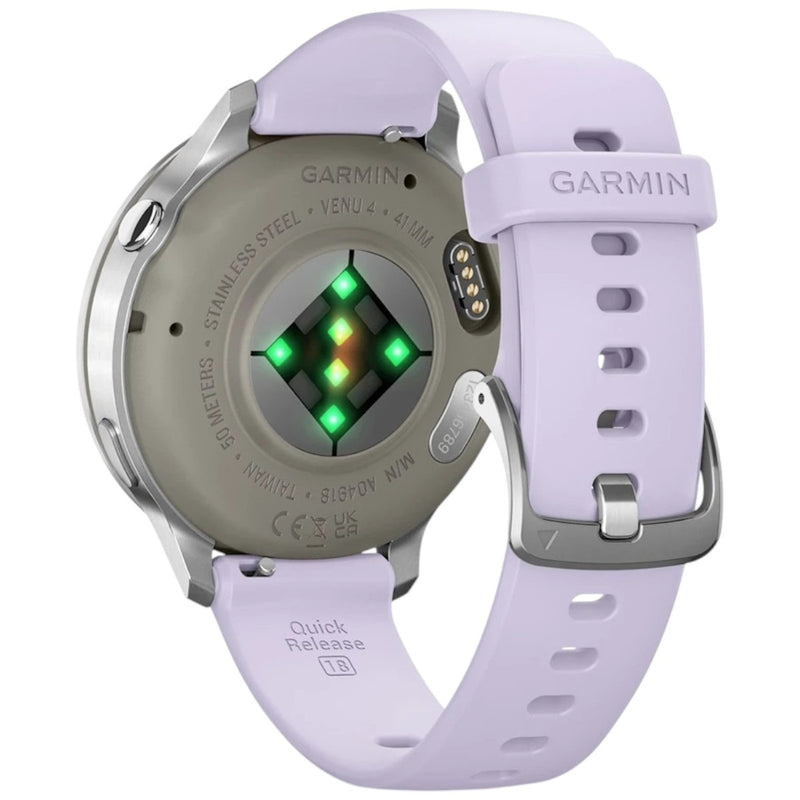 Încărcați imaginea în vizualizatorul Galerie, GARMIN - VENU 4 41MM SMARTWATCH CU GPS ȘI AMOLED - SILVER CU CUREA DE SILICON PERIWINKLE
