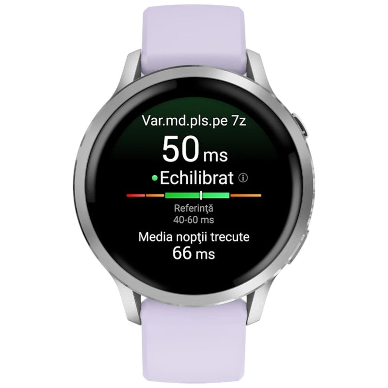 Încărcați imaginea în vizualizatorul Galerie, GARMIN - VENU 4 41MM SMARTWATCH CU GPS ȘI AMOLED - SILVER CU CUREA DE SILICON PERIWINKLE

