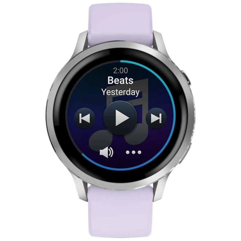 Încărcați imaginea în vizualizatorul Galerie, GARMIN - VENU 4 41MM SMARTWATCH CU GPS ȘI AMOLED - SILVER CU CUREA DE SILICON PERIWINKLE
