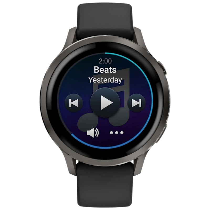 Încărcați imaginea în vizualizatorul Galerie, GARMIN - VENU 4 41MM SMARTWATCH CU GPS ȘI AMOLED - GRI ARDEZIE CU CUREA DIN SILICON NEGRU

