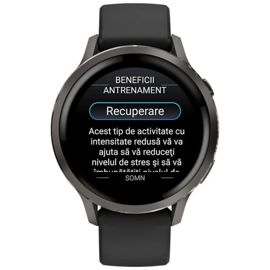 GARMIN - VENU 4 41MM SMARTWATCH CU GPS ȘI AMOLED - GRI ARDEZIE CU CUREA DIN SILICON NEGRU