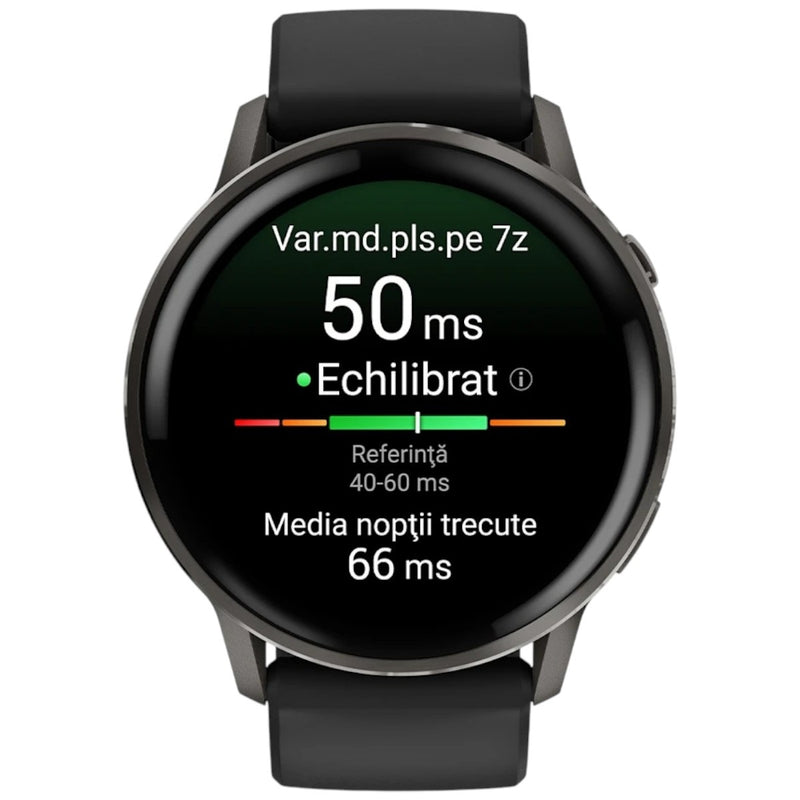 Încărcați imaginea în vizualizatorul Galerie, GARMIN - VENU 4 45MM SMARTWATCH CU GPS ȘI AMOLED - GRI ARDEZIE CU CUREA DIN SILICON NEGRU
