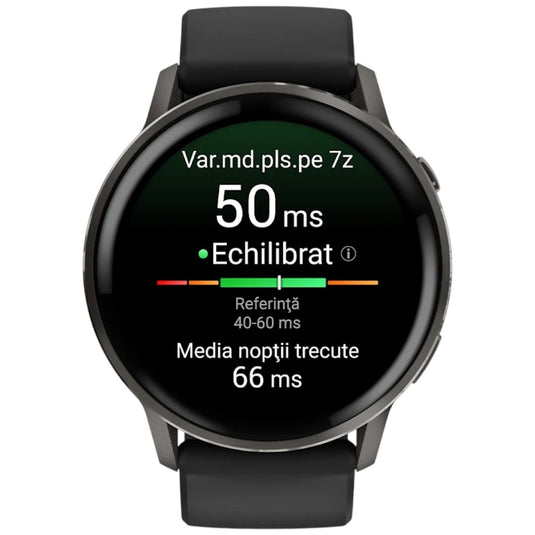 GARMIN - VENU 4 45MM SMARTWATCH CU GPS ȘI AMOLED - GRI ARDEZIE CU CUREA DIN SILICON NEGRU