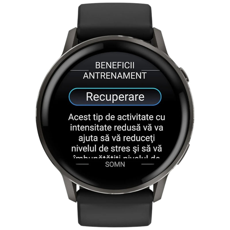 Încărcați imaginea în vizualizatorul Galerie, GARMIN - VENU 4 45MM SMARTWATCH CU GPS ȘI AMOLED - GRI ARDEZIE CU CUREA DIN SILICON NEGRU
