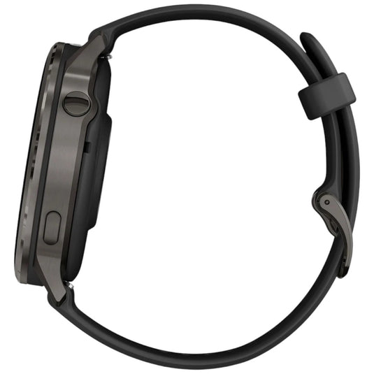 GARMIN - VENU 4 45MM SMARTWATCH CU GPS ȘI AMOLED - GRI ARDEZIE CU CUREA DIN SILICON NEGRU