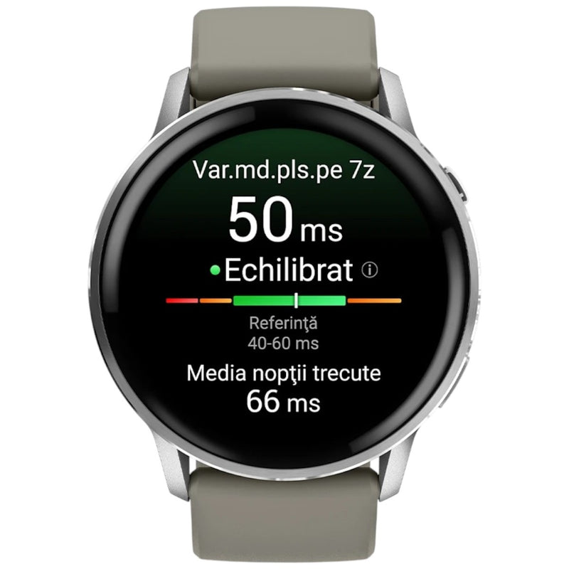 Încărcați imaginea în vizualizatorul Galerie, GARMIN - VENU 4 45MM SMARTWATCH CU GPS ȘI AMOLED - SILVER CU CUREA DE SILICON SILVER GRAY
