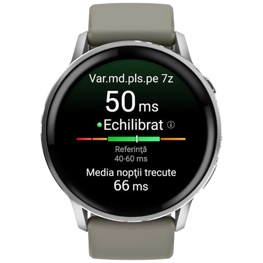 GARMIN - VENU 4 45MM SMARTWATCH CU GPS ȘI AMOLED - SILVER CU CUREA DE SILICON SILVER GRAY