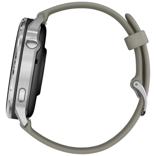 GARMIN - VENU 4 45MM SMARTWATCH CU GPS ȘI AMOLED - SILVER CU CUREA DE SILICON SILVER GRAY
