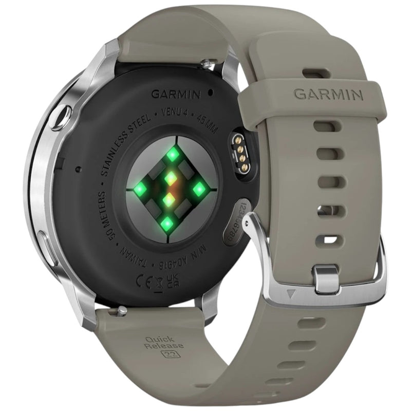 Încărcați imaginea în vizualizatorul Galerie, GARMIN - VENU 4 45MM SMARTWATCH CU GPS ȘI AMOLED - SILVER CU CUREA DE SILICON SILVER GRAY
