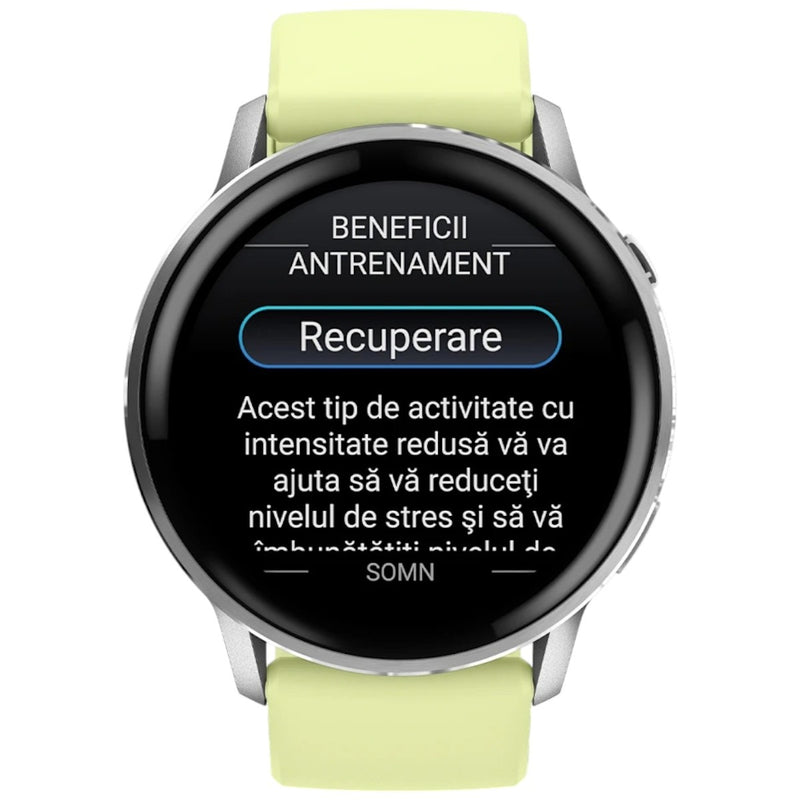 Încărcați imaginea în vizualizatorul Galerie, GARMIN - VENU 4 45MM SMARTWATCH CU GPS ȘI AMOLED - SILVER CU CUREA DE SILICON CITRON
