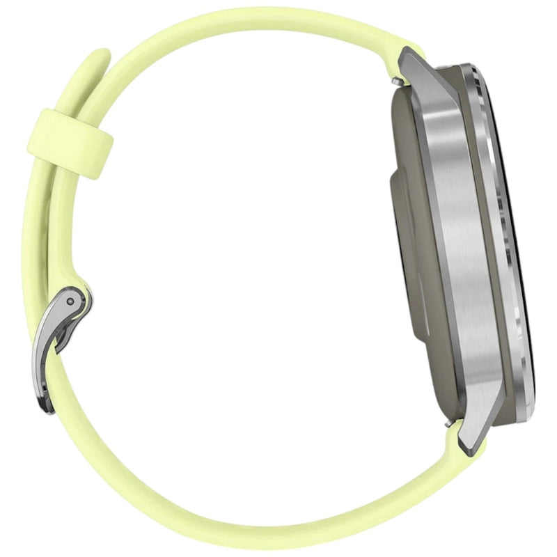 Încărcați imaginea în vizualizatorul Galerie, GARMIN - VENU 4 45MM SMARTWATCH CU GPS ȘI AMOLED - SILVER CU CUREA DE SILICON CITRON
