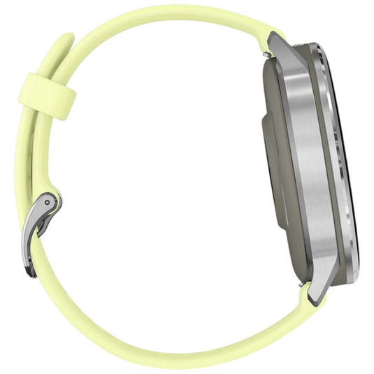 GARMIN - VENU 4 45MM SMARTWATCH CU GPS ȘI AMOLED - SILVER CU CUREA DE SILICON CITRON
