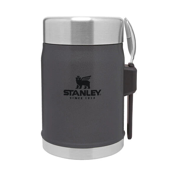 Load image into Gallery viewer, Termos de mancare STANLEY LEGENDARY FOOR JAR &amp; SPORK 0.4 L CHARCOAL 10-09382-082
