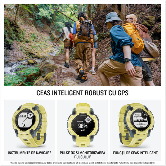 Instinct E - 45 mm galben Lime - smartwatch robust cu GPS
