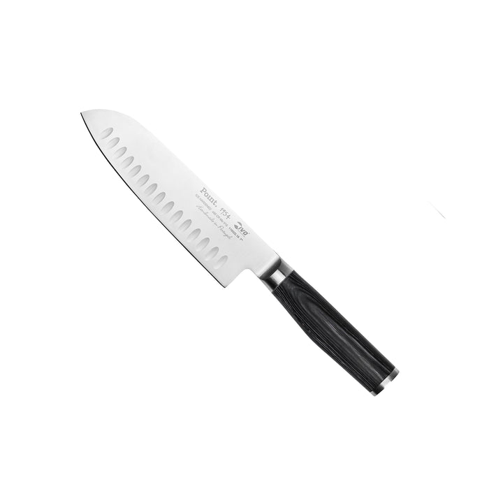 Cutitul Santoku, lama 18 cm cu alveole, maner din lemn, IVO POINT 1954 119322.18