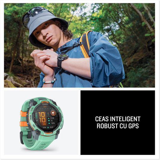 Instinct 3 - 45 mm AMOLED - Black with Bolt Blue | Black Band