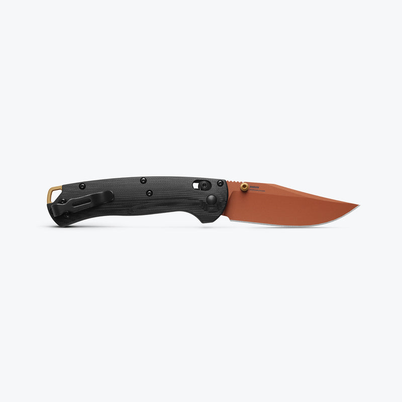 Încărcați imaginea în vizualizatorul Galerie, Briceag de buzunar BENCHMADE TAGGEDOUT® | LIMITED EDITION | Blakc G-10 | COPPER SUEDE 15536-2501
