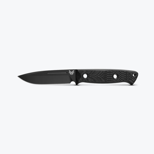 Cutit de bushcraft BENCHMADE Bushcrafter | Carbon Fiber | Drop-point 163BK