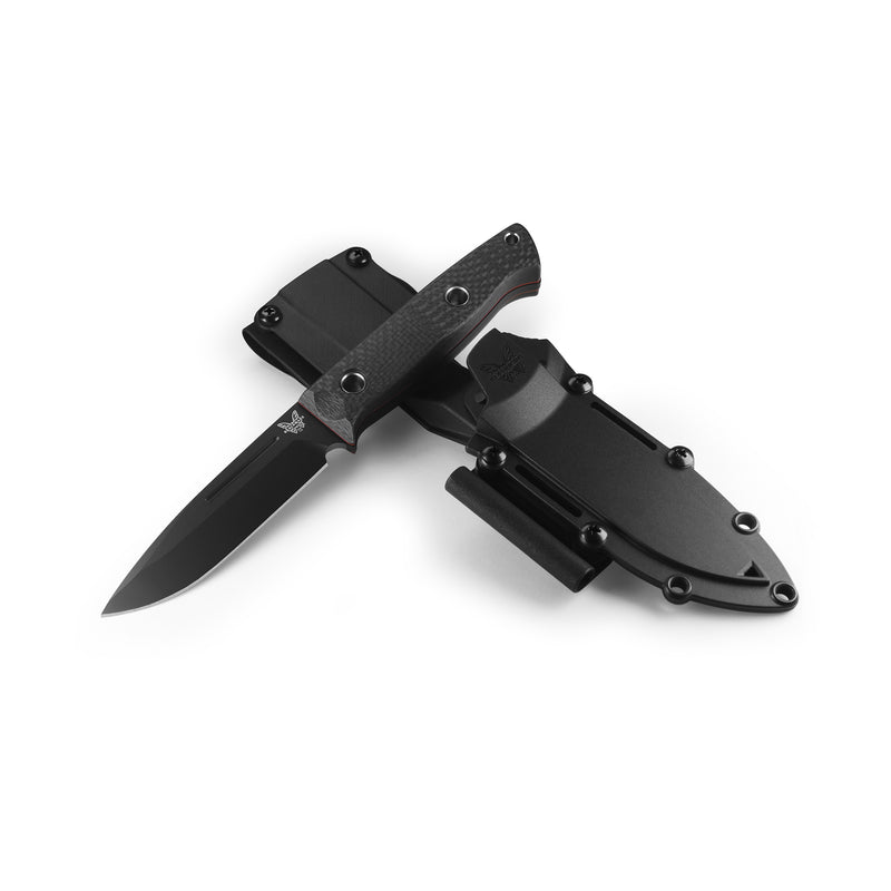 Load image into Gallery viewer, Cutit de bushcraft BENCHMADE Bushcrafter | Carbon Fiber | Drop-point 163BK
