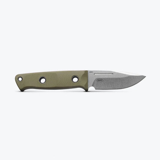 Cutit de bushcraft BENCHMADE Mini Bushcrafter | OD Green G10 | Drop-point 165-1