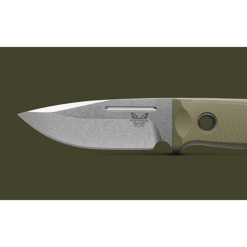 Load image into Gallery viewer, Cutit de bushcraft BENCHMADE Mini Bushcrafter | OD Green G10 | Drop-point 165-1
