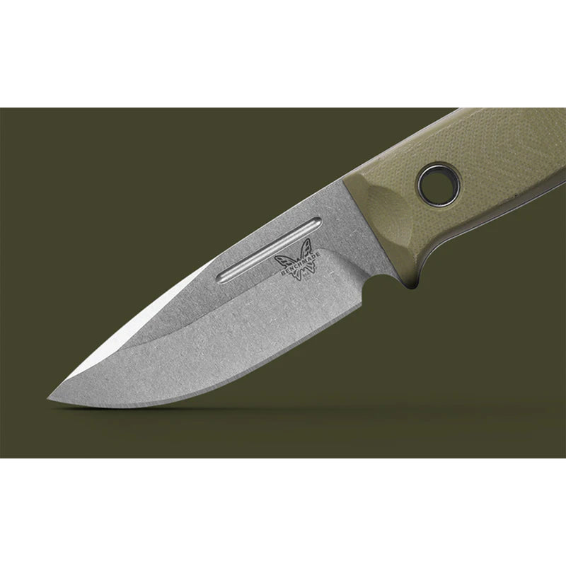 Load image into Gallery viewer, Cutit de bushcraft BENCHMADE Mini Bushcrafter | OD Green G10 | Drop-point 165-1
