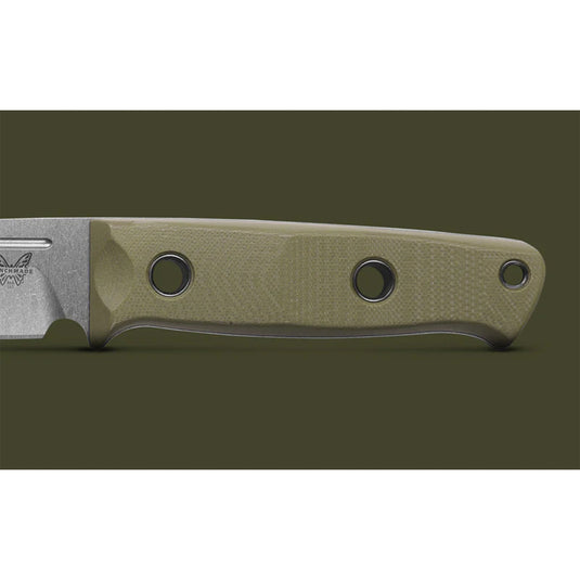 Cutit de bushcraft BENCHMADE Mini Bushcrafter | OD Green G10 | Drop-point 165-1