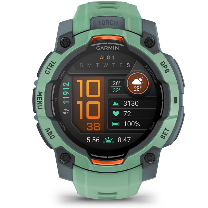 GARMIN INSTINCT 3 - 45 MM AMOLED VERDE NEO TROPIC - SMARTWATCH ROBUST CU GPS