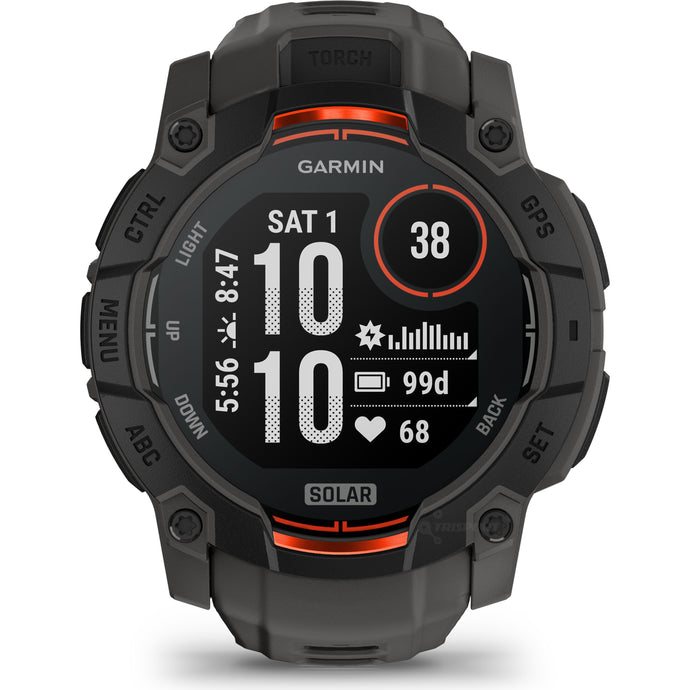 GARMIN INSTINCT 3 - 50 MM SOLAR NEGRU - SMARTWATCH ROBUST CU GPS