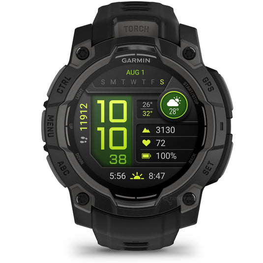 GARMIN INSTINCT 3 - 45 MM AMOLED NEGRU - SMARTWATCH ROBUST CU GPS
