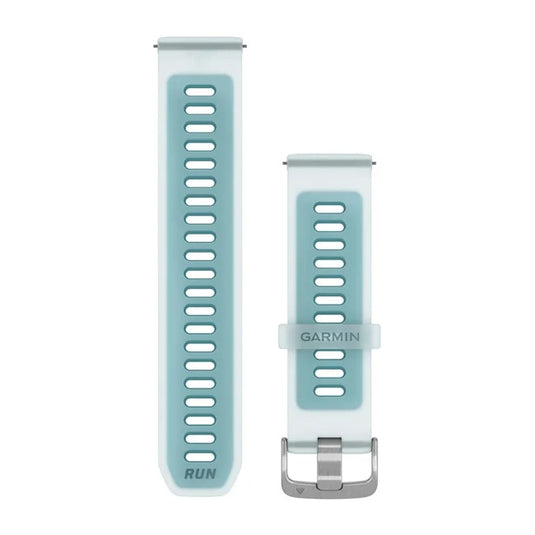 Curea silicon - Quick Release 22 - Whitestone translucid I Turcoaz cu hardware argintiu