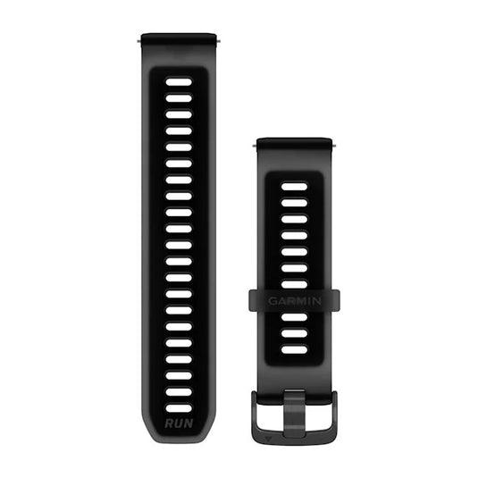 Curea silicon - Quick Release 22 - Negru translucid I Negru cu carcasa slate