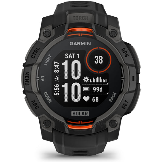 Instinct 3 - 45 mm Solar negru - smartwatch robust cu GPS