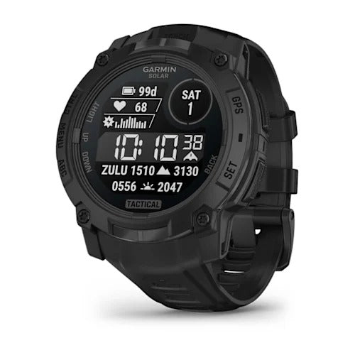 GARMIN INSTINCT 3 - 50 MM SOLAR TACTICAL - NEGRU - SMARTWATCH ROBUST CU GPS