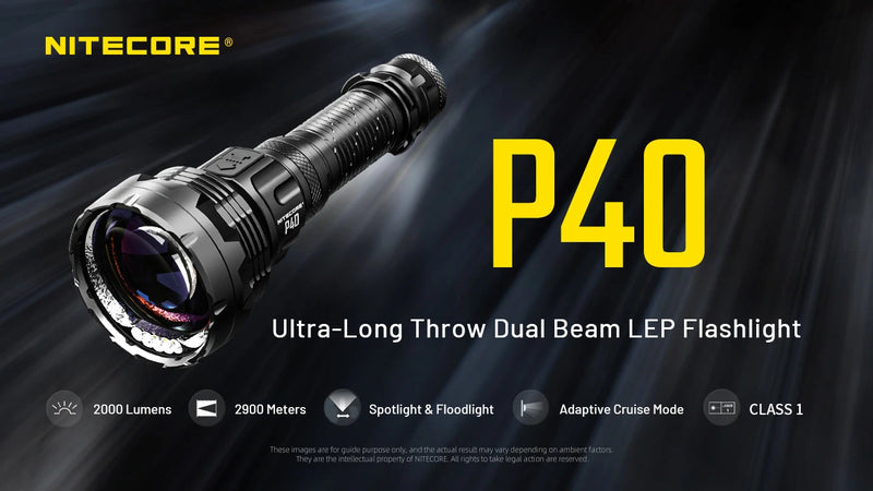 Load image into Gallery viewer, Lanternă Profesională NITECORE P40, USB-C, 2000 Lumeni, 2900 Metri
