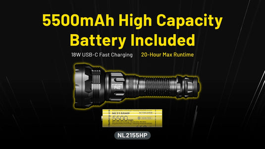 Lanternă Profesională NITECORE P40, USB-C, 2000 Lumeni, 2900 Metri