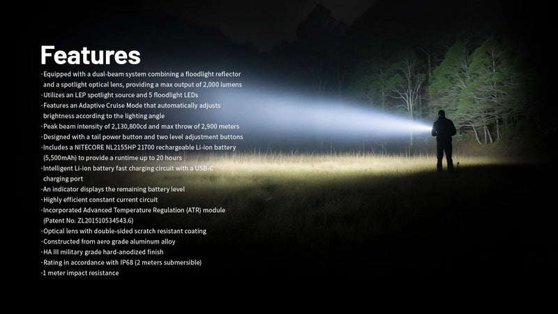 Load image into Gallery viewer, Lanternă Profesională NITECORE P40, USB-C, 2000 Lumeni, 2900 Metri
