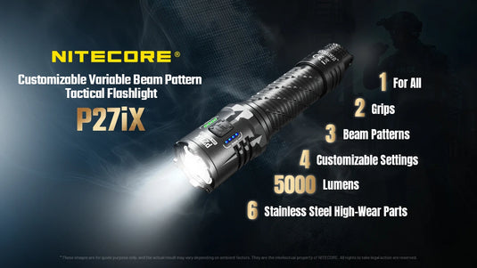 Lanterna Tactica Nitecore P27ix, 5000 Lumeni, 430 Metri