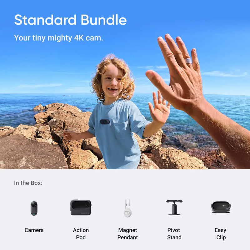 Load image into Gallery viewer, INSTA360 GO 3S – CAMERĂ ULTRA-COMPACTĂ 4K PENTRU CREATORI - EDITIE STANDARD - 64GB ALBA
